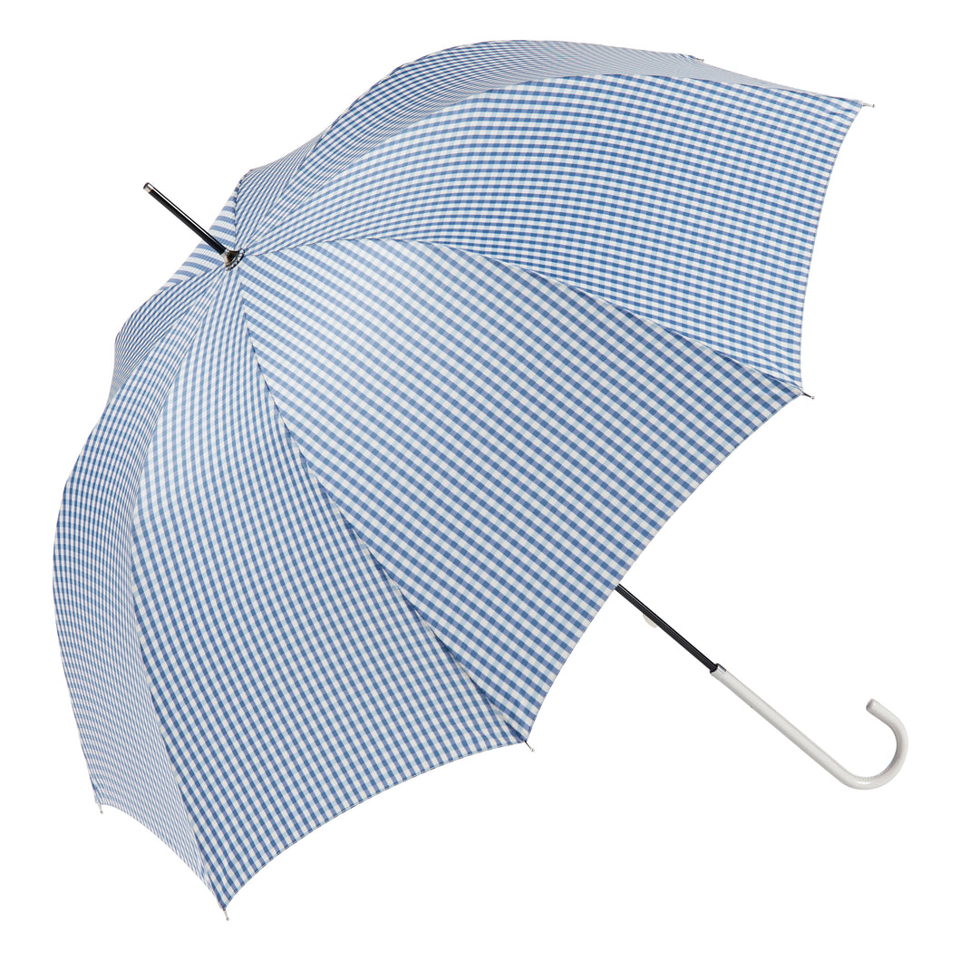 Ezpeleta Parasol and Long Umbrella for Women. Manual with Curved Handle. Upf 50+ Sun Protection. Striped Print / Sailor