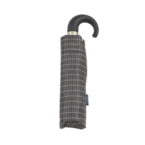 Paraguas Ezpeleta 10102 | Paraguas plegable automático | estilo clásico con tejido cuadrícula| puño curvo de fibra de vidrio.