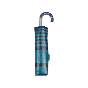 Paraguas Ezpeleta 10411 | Paraguas plegable manual | estilo clásico con tejido en rayas| puño curvo de fibra de vidrio.