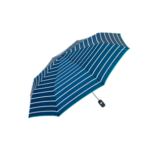 Ezpeleta Parasol and Long Umbrella for Women. Manual with Curved Handle. Upf 50+ Sun Protection. Striped Print / Sailor