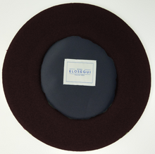 Load image into Gallery viewer, Basque beret Elosegui Exposición fina 100% merino wool without sweatband satin lining