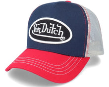Cargar imagen en el visor de la galería, Gorra Trucker parche oval tricolor Von Dutch