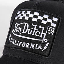 Carica l&#39;immagine nel visualizzatore di Gallery, Gorra Trucker  negra California race Von Dutch