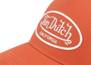 Gorra trucker logo Von Dutch naranja